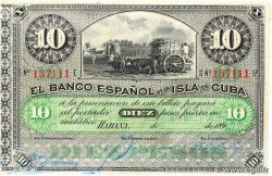 10 Pesos CUBA  1896 P.049a