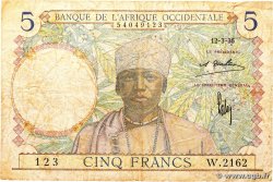 5 Francs FRENCH WEST AFRICA  1936 P.21