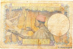 5 Francs FRENCH WEST AFRICA  1936 P.21 VG