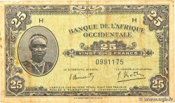 25 Francs FRENCH WEST AFRICA  1942 P.30a