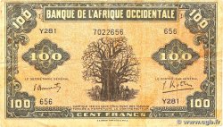 100 Francs FRENCH WEST AFRICA  1942 P.31a