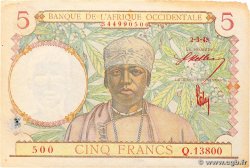 5 Francs FRENCH WEST AFRICA  1943 P.26