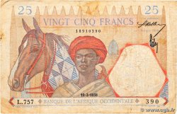 25 Francs FRENCH WEST AFRICA  1938 P.22