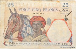 25 Francs FRENCH WEST AFRICA  1939 P.22