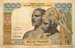 1000 Francs STATI AMERICANI AFRICANI  1961 P.103Ab