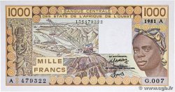 1000 Francs STATI AMERICANI AFRICANI  1981 P.107Ac