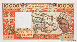 10000 Francs ÉTATS DE L AFRIQUE DE L OUEST  1989 P.109Aj