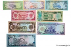 10 au 10000 Afghanis Lot AFGHANISTAN  1979 P.LOT UNC