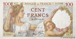 100 Francs SULLY FRANCE  1941 F.26.50 VF+