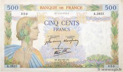 500 Francs LA PAIX FRANCE  1941 F.32.16 pr.SPL