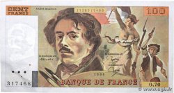 100 Francs DELACROIX modifié FRANCE  1984 F.69.08A VF+