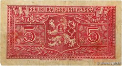 5 Korun CHECOSLOVAQUIA  1945 P.059a BC+