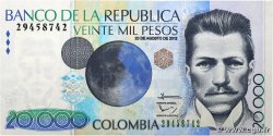 20000 Pesos COLOMBIA  2012 P.454x UNC