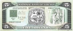 5 Dollars LIBERIA  1991 P.20