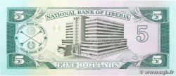 5 Dollars LIBERIA  1991 P.20 UNC