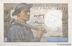 10 Francs MINEUR FRANCE  1947 F.08.18 XF