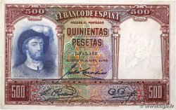 500 Pesetas SPAIN  1931 P.084