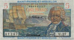 5 Francs Bougainville SAINT PIERRE E MIQUELON  1946 P.22 q.FDC