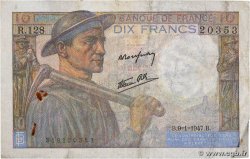 10 Francs MINEUR FRANCE  1947 F.08.17 TB