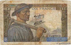 10 Francs MINEUR FRANCE  1941 F.08.02