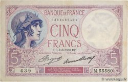 5 Francs FEMME CASQUÉE FRANCE  1933 F.03.17 VF-