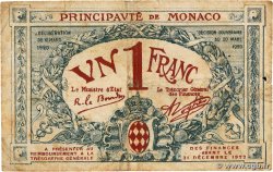 1 Franc MONACO  1920 P.05 pr.TB