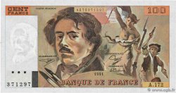 100 Francs DELACROIX imprimé en continu FRANCIA  1991 F.69bis.03a4 FDC