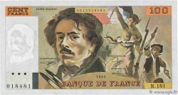 100 Francs DELACROIX imprimé en continu Numéro spécial FRANCIA  1991 F.69bis.03b1 FDC