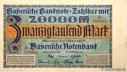 20000 Mark GERMANY Munich 1923 PS.0926