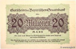 20 Millionen Mark ALLEMAGNE Münich 1923 P.- SPL