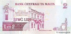 2 Liri MALTA  1989 P.45a VF