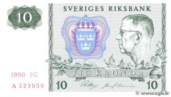 10 Kronor SWEDEN  1990 P.52e XF+