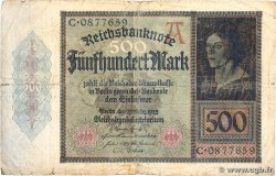 500 Mark ALLEMAGNE  1922 P.073 TB