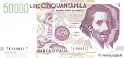 50000 Lire ITALY  1992 P.116b XF-