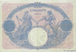 50 Francs BLEU ET ROSE FRANCIA  1915 F.14.28 q.SPL