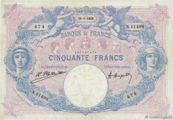 50 Francs BLEU ET ROSE FRANCE  1925 F.14.38 TTB