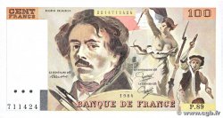 100 Francs DELACROIX modifié FRANKREICH  1984 F.69.08b