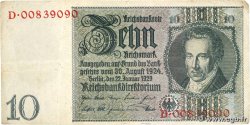 10 Reichsmark GERMANIA  1929 P.180a BB