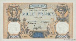 1000 Francs CÉRÈS ET MERCURE type modifié FRANKREICH  1939 F.38.33 VZ+