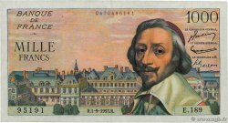 1000 Francs RICHELIEU FRANCE  1955 F.42.15 VF