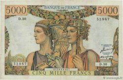 5000 Francs TERRE ET MER FRANCIA  1949 F.48.02 q.BB