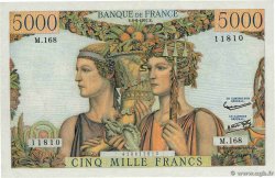 5000 Francs TERRE ET MER FRANKREICH  1957 F.48.15 fST