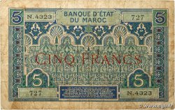 5 Francs MAROC  1924 P.09