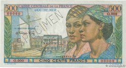 500 Francs Pointe à Pitre Spécimen AFRIQUE ÉQUATORIALE FRANÇAISE  1946 P.25s