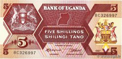 5 Shillings UGANDA  1987 P.27 fST+