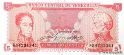 5 Bolivares VENEZUELA  1989 P.070a UNC