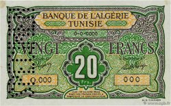 20 Francs Spécimen ALGERIA  1946 P.103s