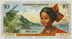 10 Francs Spécimen FRENCH ANTILLES  1964 P.08as UNC-