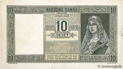 10 Dinara YUGOSLAVIA  1939 P.035 VF