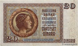 20 Dinara YOUGOSLAVIE  1936 P.030 SUP